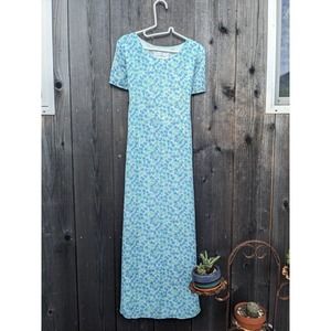 90's Floral Babydoll Midi dress with cinch back Size M